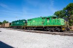 CFWR 106 and 345 shove a storage train up the line